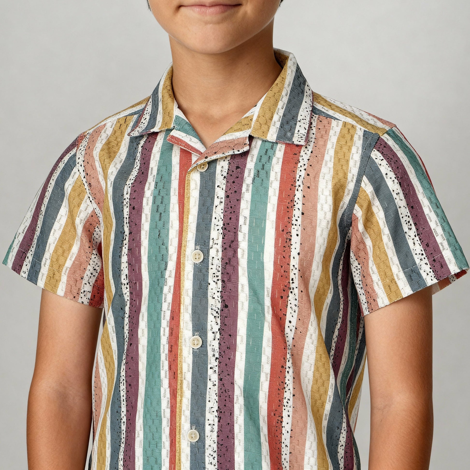 Boys Printed Cuban Shirt