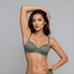 Full Coverage Padded Non Wired Nylon Spandex Tshirt Bra