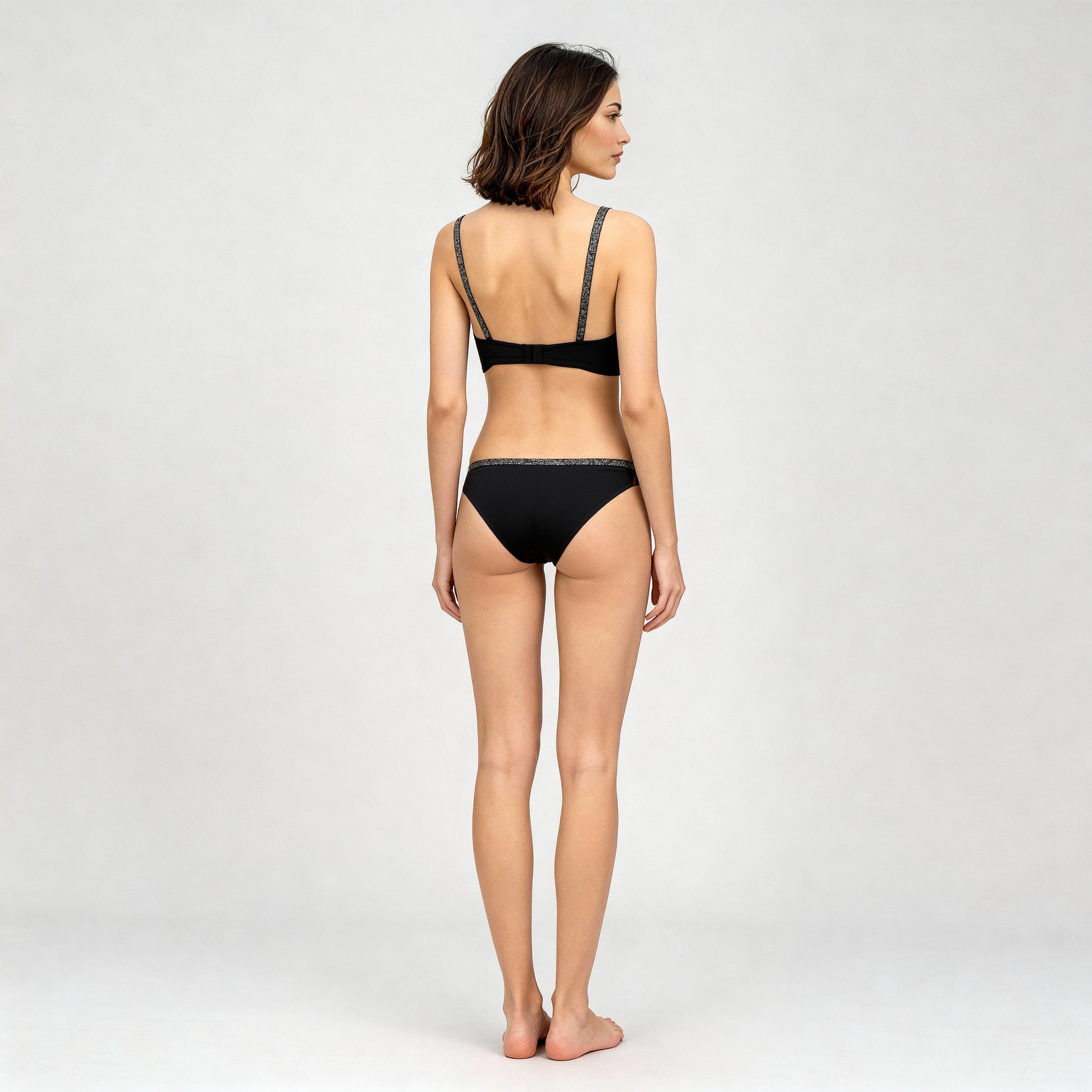 Full Coverage Padded With Shiny Strap Bra