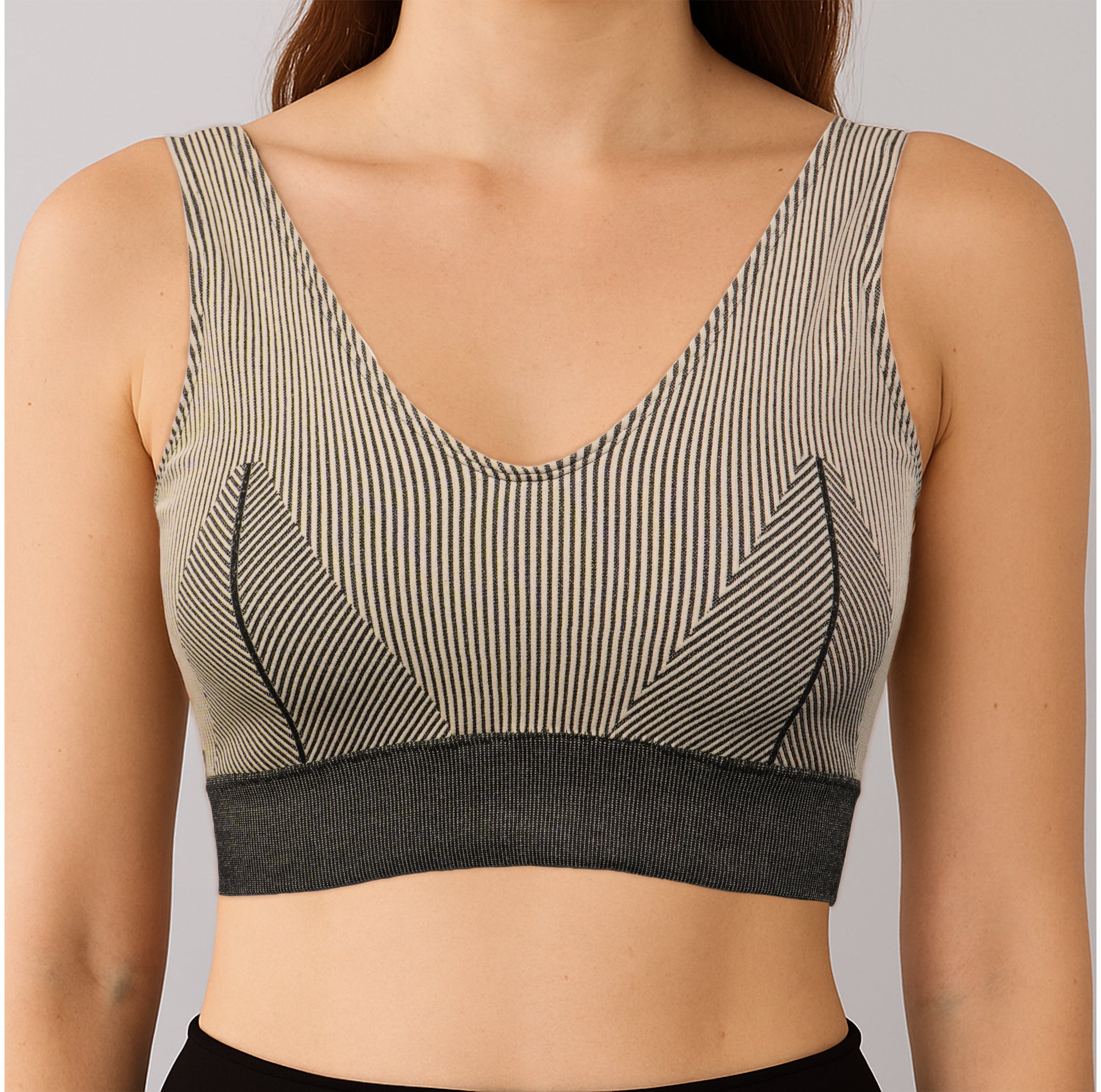 Seamless Beginner Cami With Plunge Neck Line Bra
