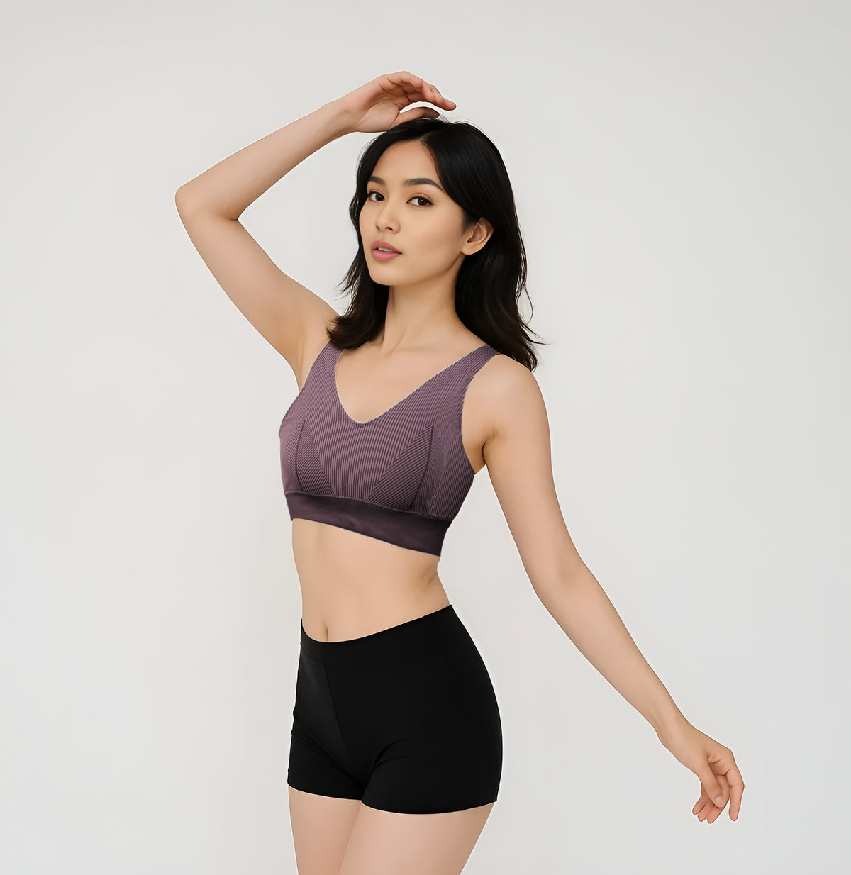 Seamless Beginner Cami With Plunge Neck Line Bra