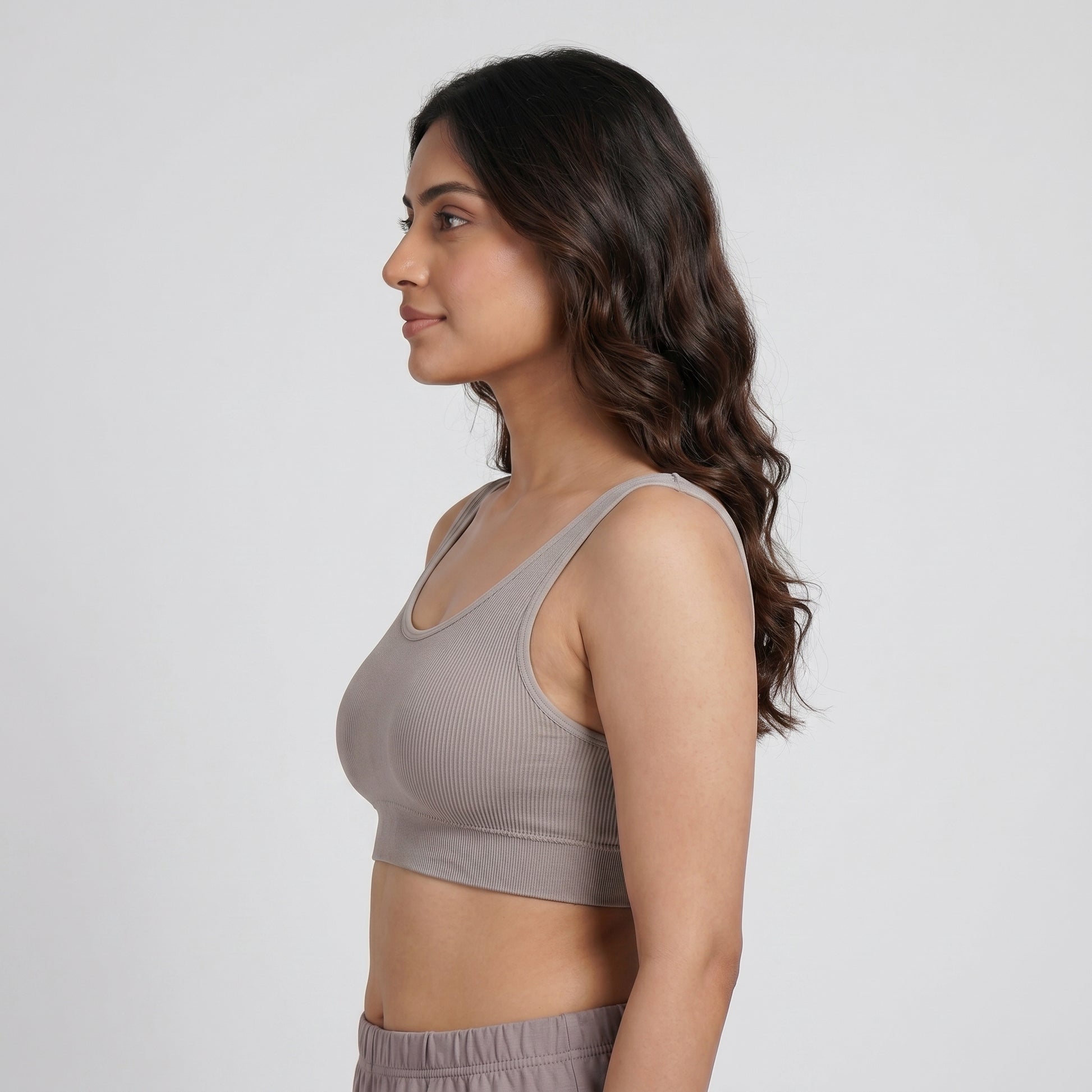 Full Coverage Seamless U-Neck Tank Bra