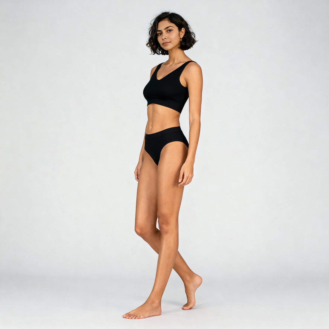 Full Coverage Seamless V-Neck Tank Bra