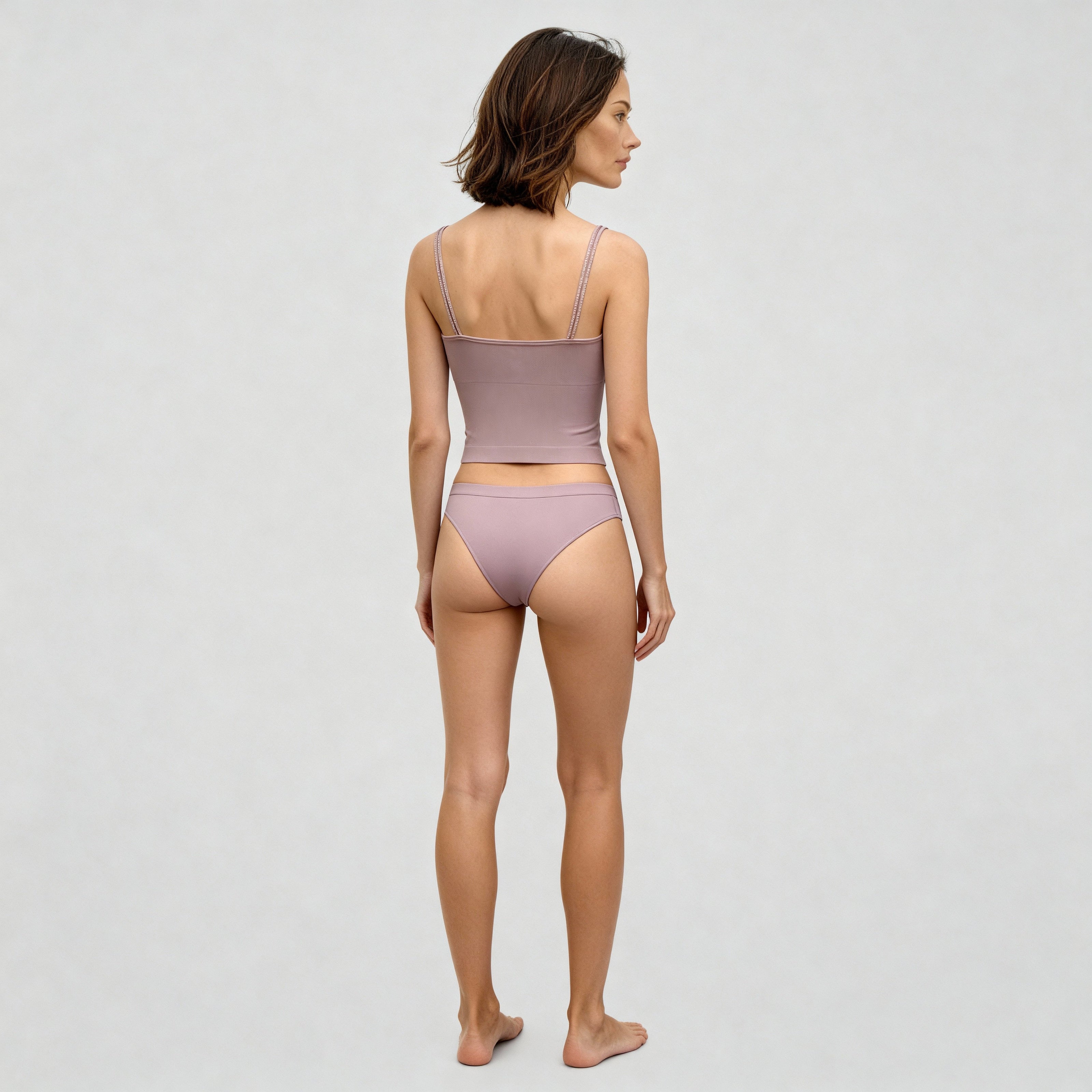 Full Coverage Seamless Ribbed Cami With Pads Bra