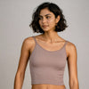 Full Coverage Seamless Ribbed Cami With Pads Bra