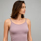 Full Coverage Seamless Ribbed Cami With Pads Bra