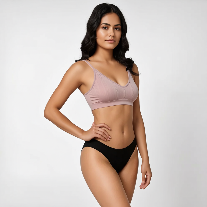 Full Coverage Seamless Beginner Pointelle Bra