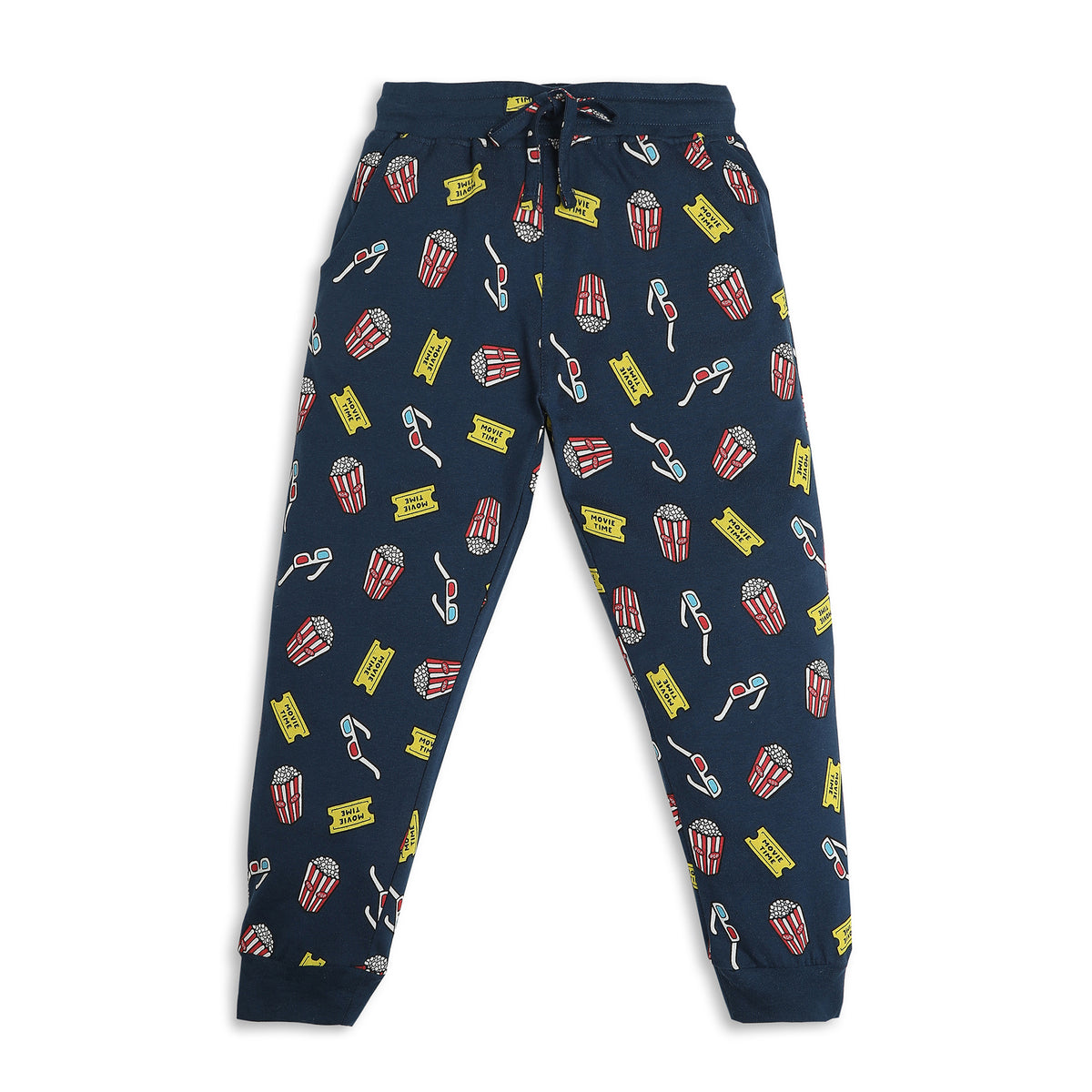 Boys Regular Fit Printed T-Shirt with Trackpant Sleepwear Set