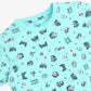 Boys Crew Neck Full Length Sleeve All Over Printed Sleepwear Set