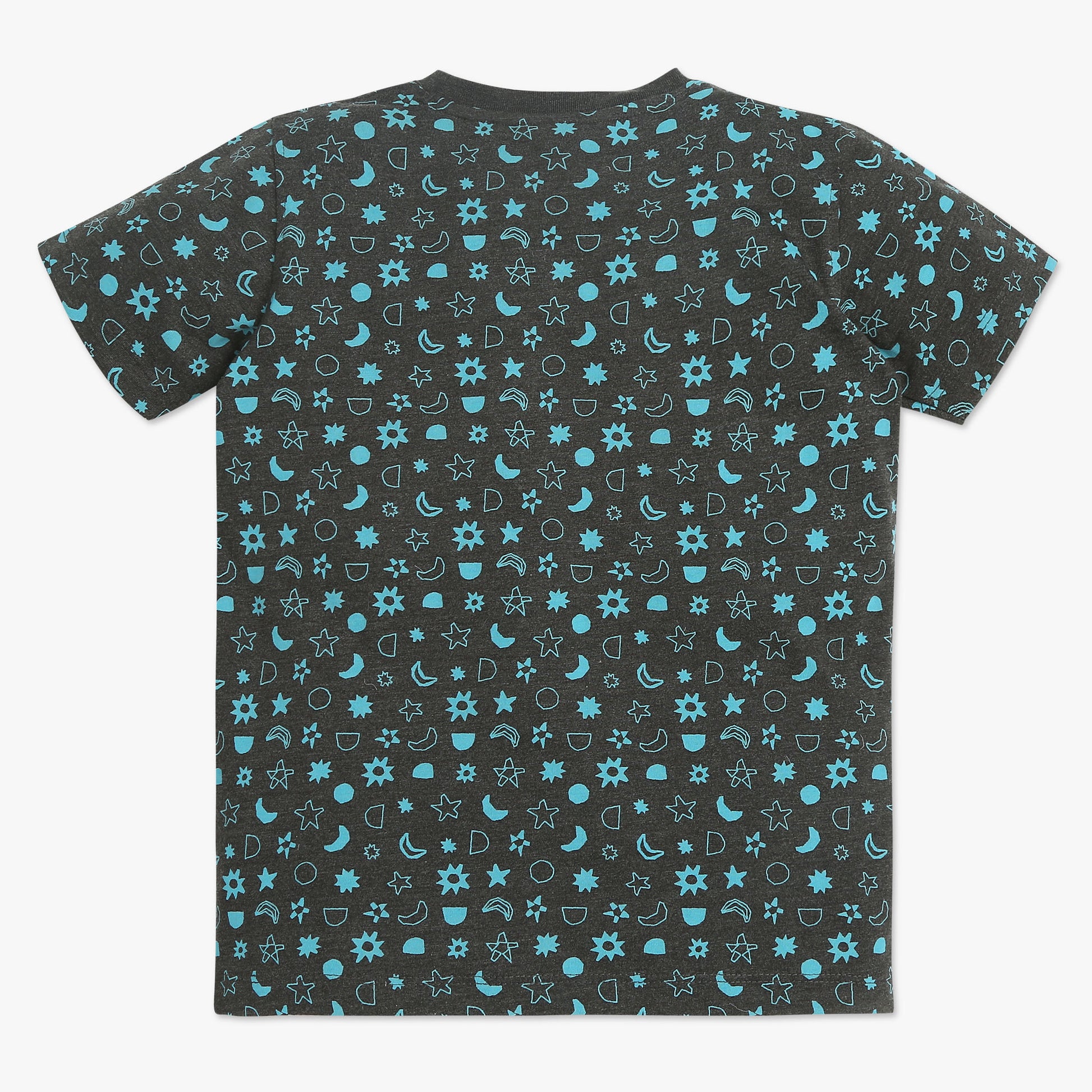 Boys Crew Neck Full Length Sleeve All Over Printed Sleepwear Set