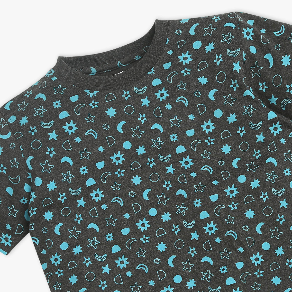 Boys Crew Neck Full Length Sleeve All Over Printed Sleepwear Set