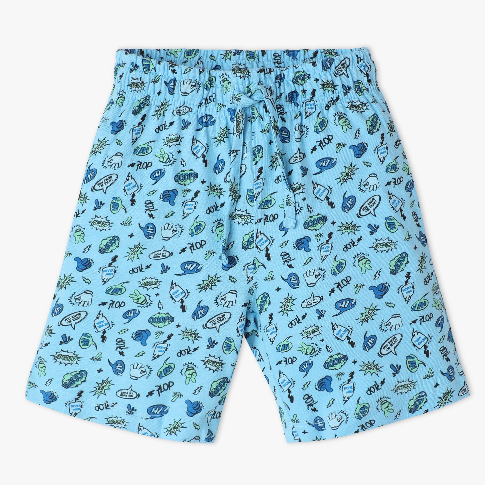 Boys Regular Fit All Over Print Crew Neck Full Sleeve T-Shirt with Trackpant Sleepwear Set