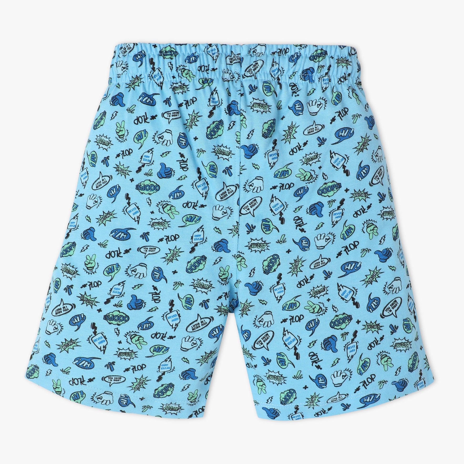 Boys Regular Fit All Over Print Crew Neck Full Sleeve T-Shirt with Trackpant Sleepwear Set