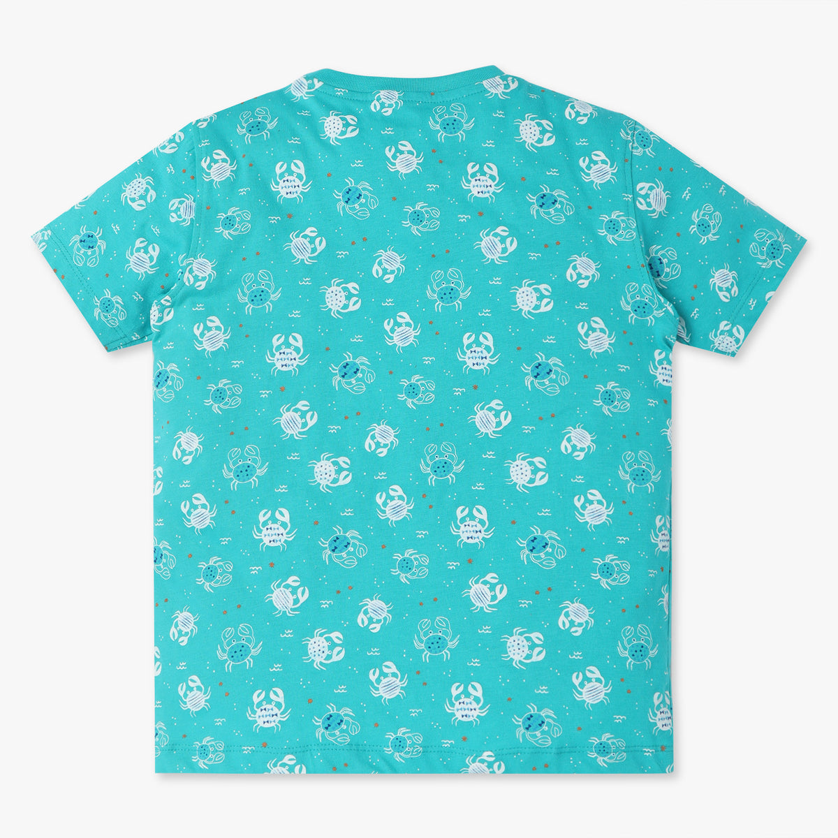 Boys Crew Neck Full Length Sleeve All Over Printed Sleepwear Set