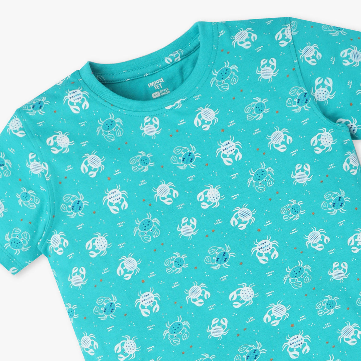 Boys Crew Neck Full Length Sleeve All Over Printed Sleepwear Set
