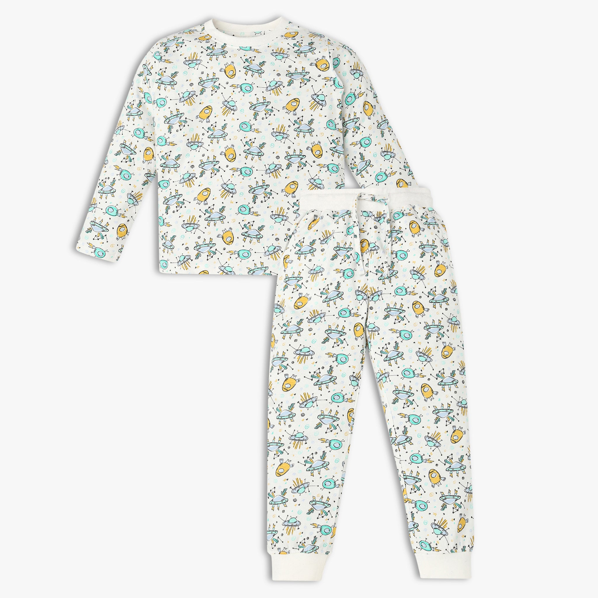 Order Now Boys All Over Print Crew Neck Regular Fit Mid Rise Sleepwear Sleep Set by Style Union
