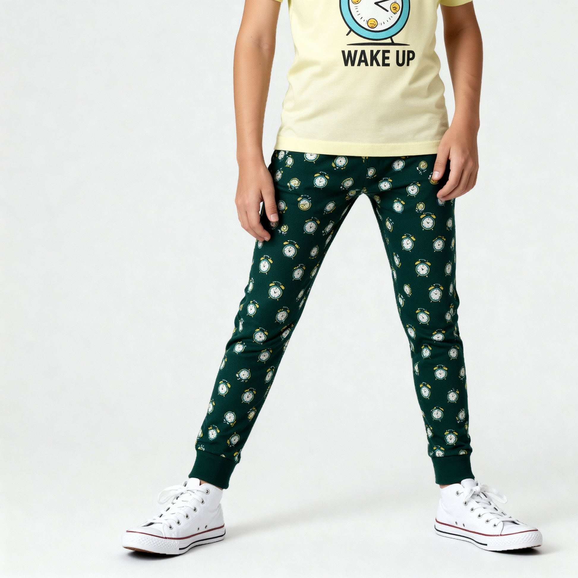 Boys Cotton Graphic T-Shirt with Track Pant Sleepwear Set