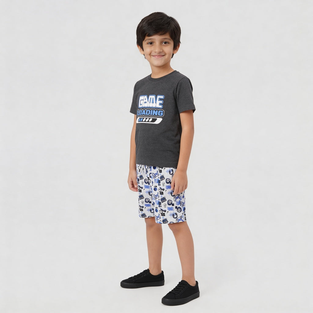 Boys Cotton T-Shirt with Shorts Sleepwear Sets