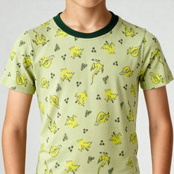 Boys Cotton Graphic T-Shirt with Track Pant Sleepwear Set