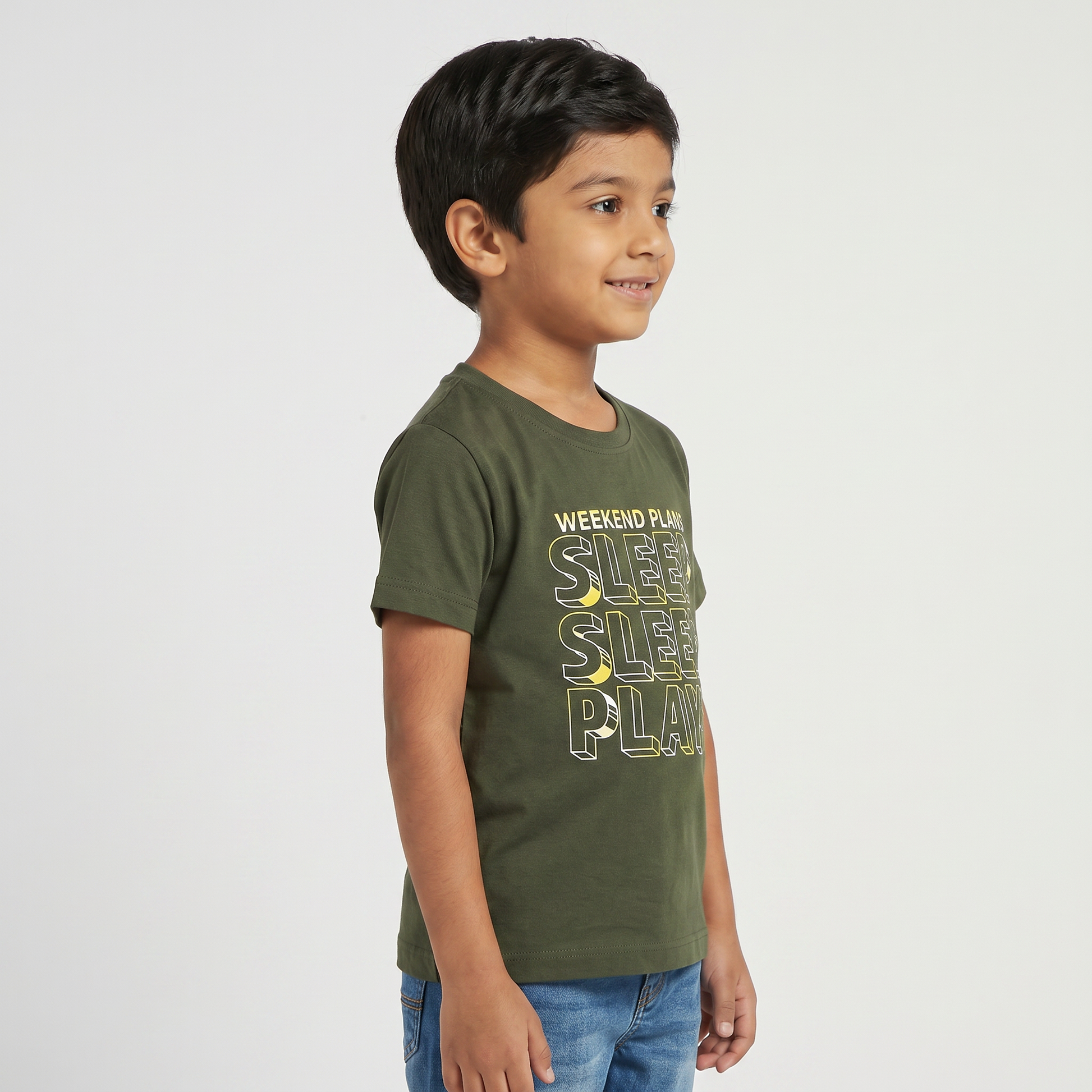 Boys Cotton Printed T-Shirt with Shorts Sleepwear Set