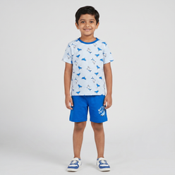 Boys Cotton Printed T-Shirt with Shorts Sleepwear Set