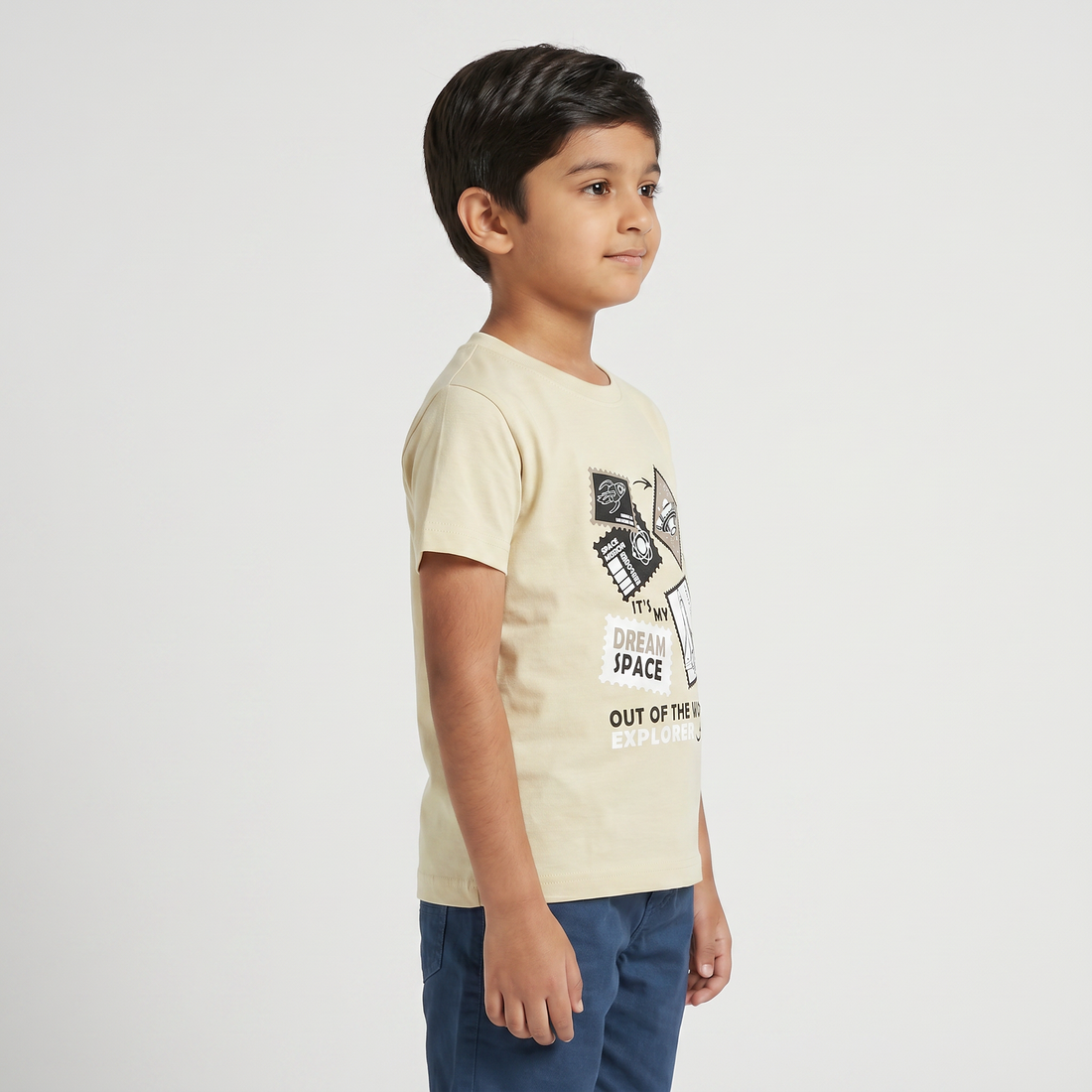 Boys Cotton Printed T-Shirt with Shorts Sleepwear Set