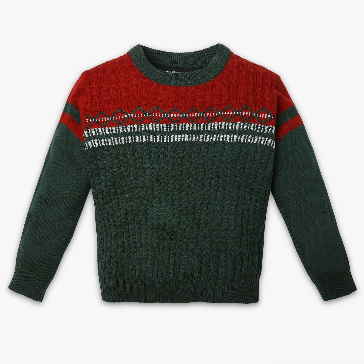 Boys Regular Fit Solid Sweater