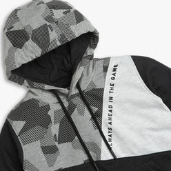 Boys Regular Fit Cut And Sew Sweat Tees