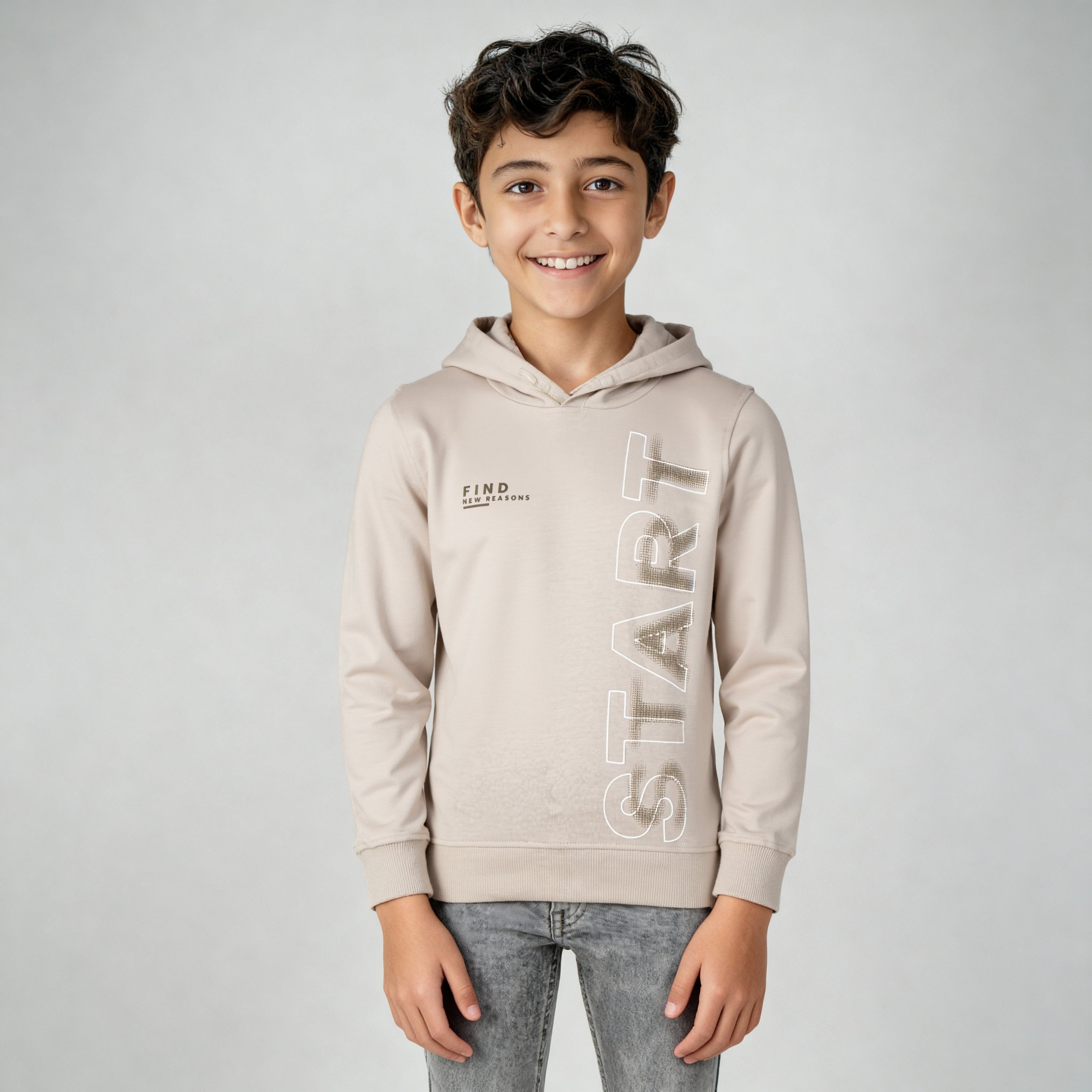 Boys Cotton Printed Pop Sweat Tee