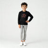 Boys Printed Crew Neck Slogan Sweat Tee