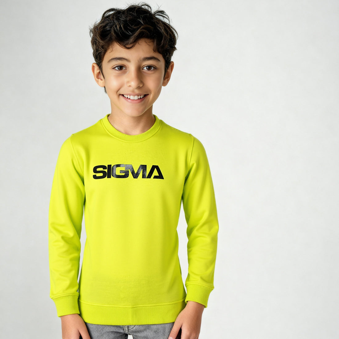 Boys Printed Crew Neck Slogan Sweat Tee
