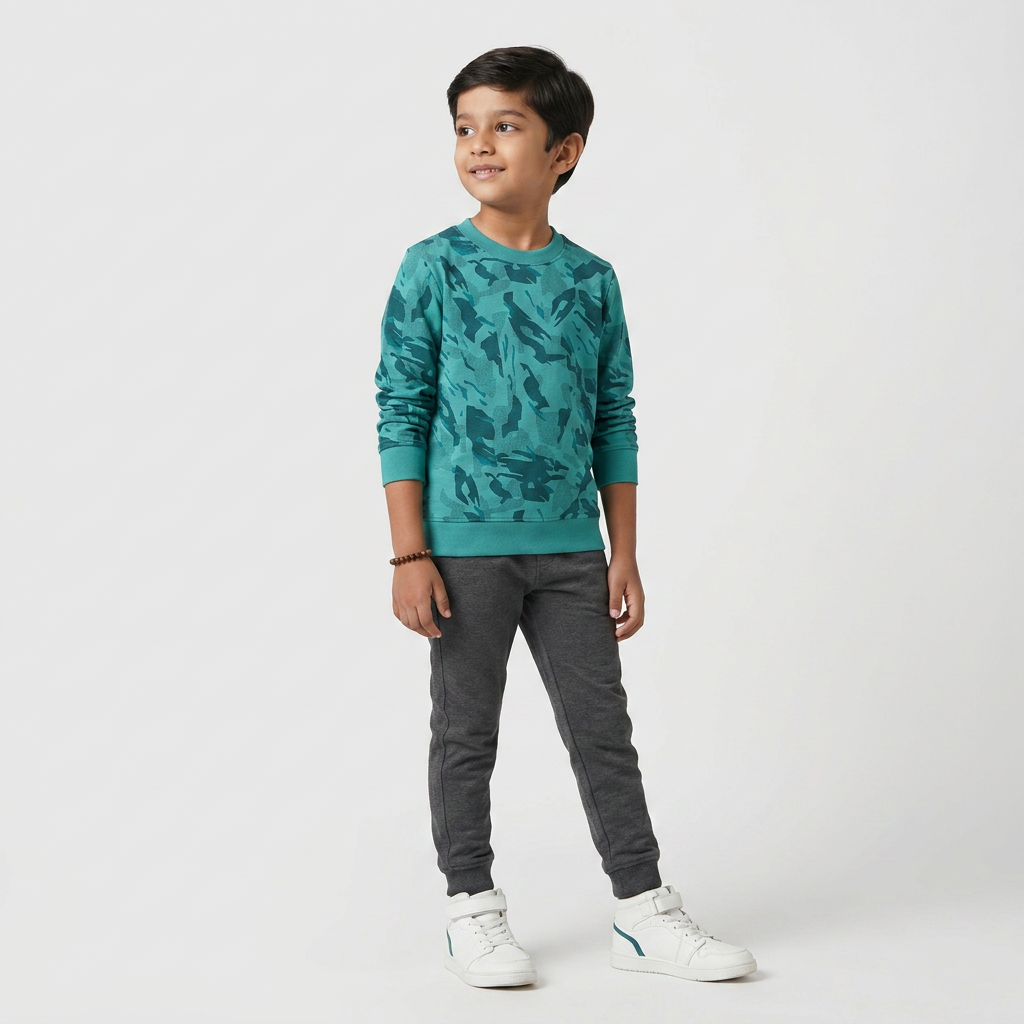 Boys Cotton Printed Sweat Tee