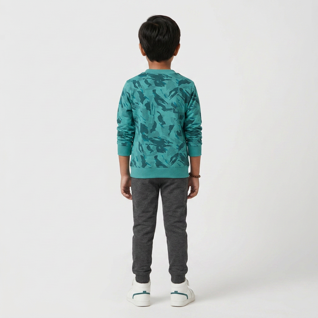 Boys Cotton Printed Sweat Tee