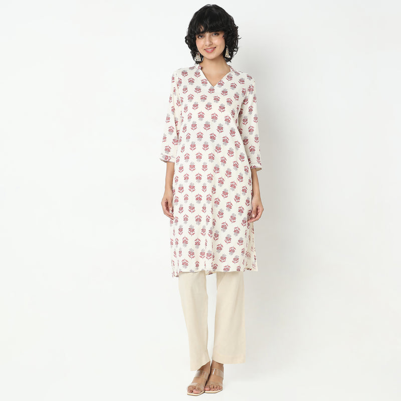 Straight Fit Printed Kurta