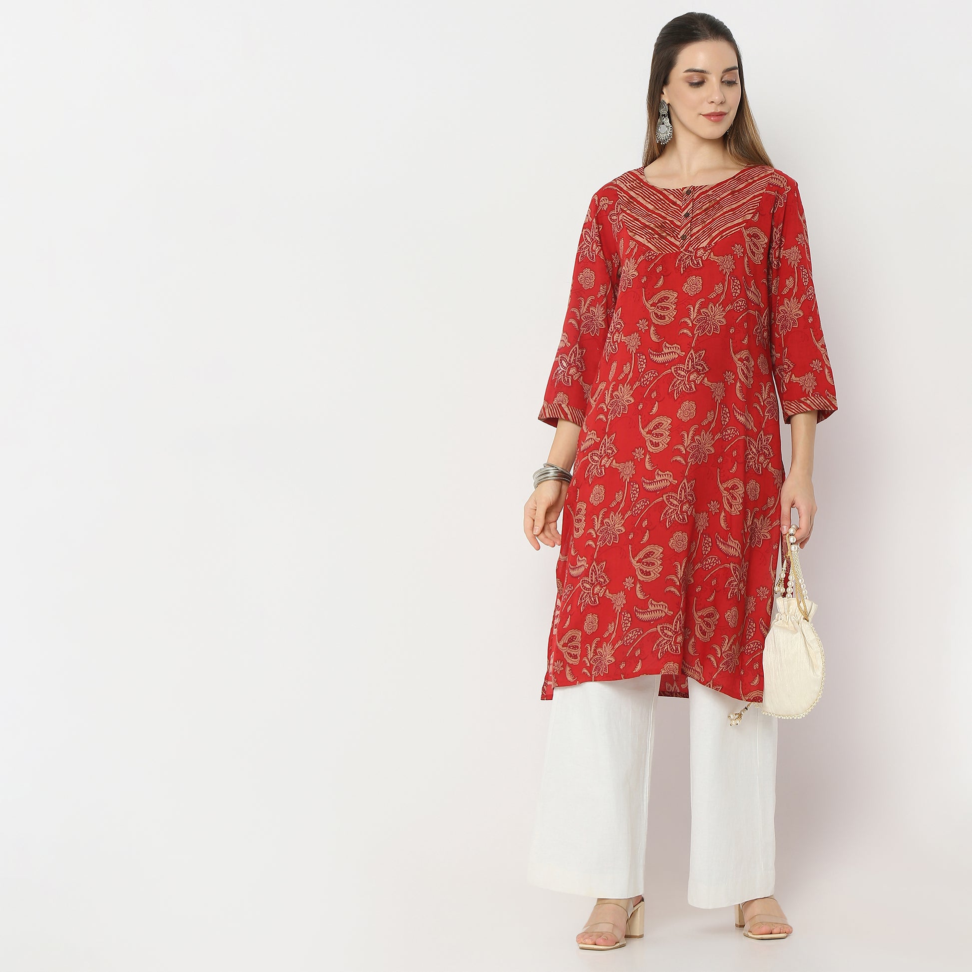 Straight Fit Printed Kurta
