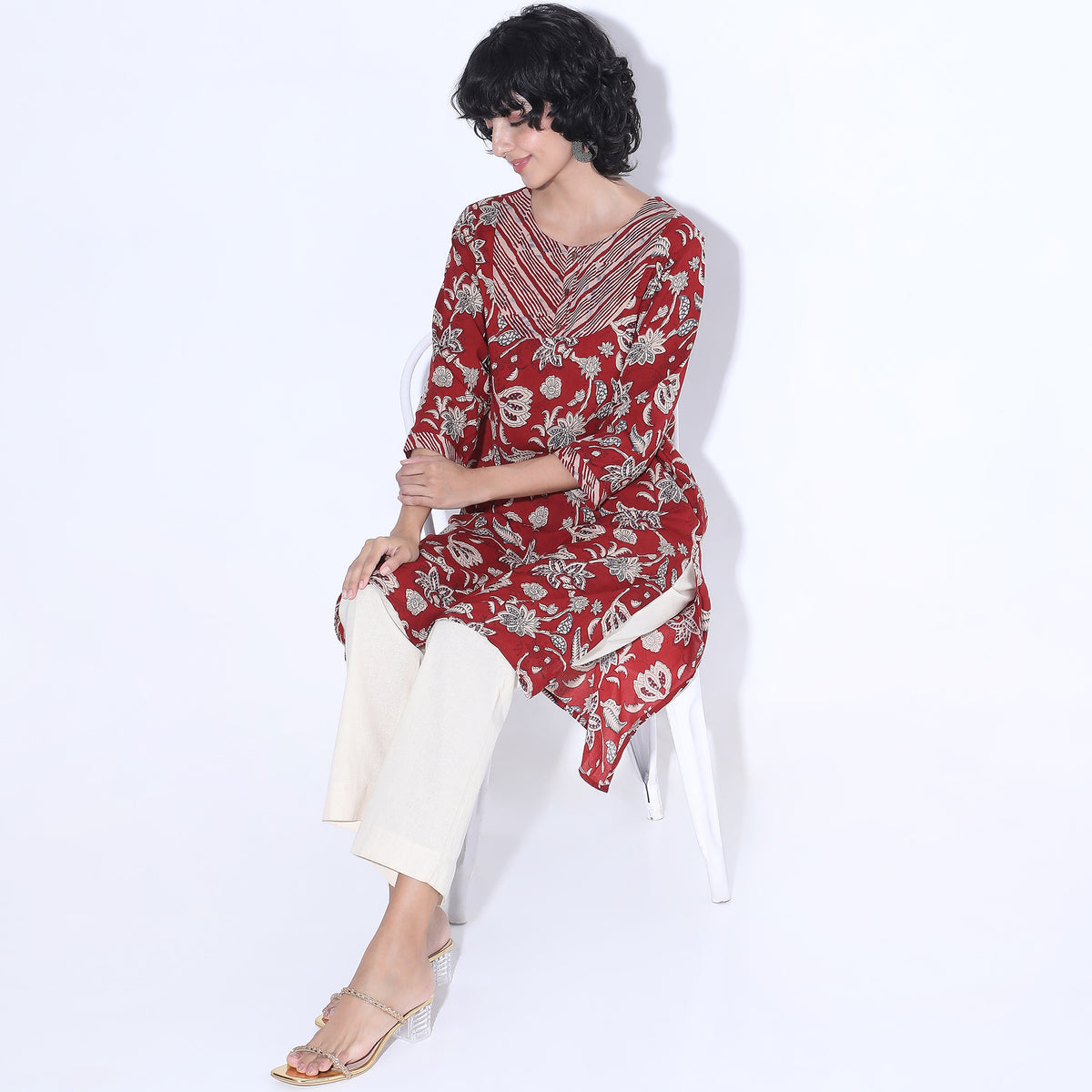 Straight Fit Printed Kurta