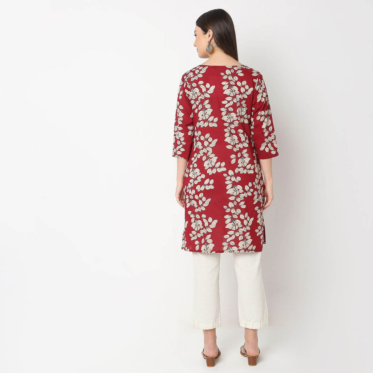 Straight Fit Floral Kurta