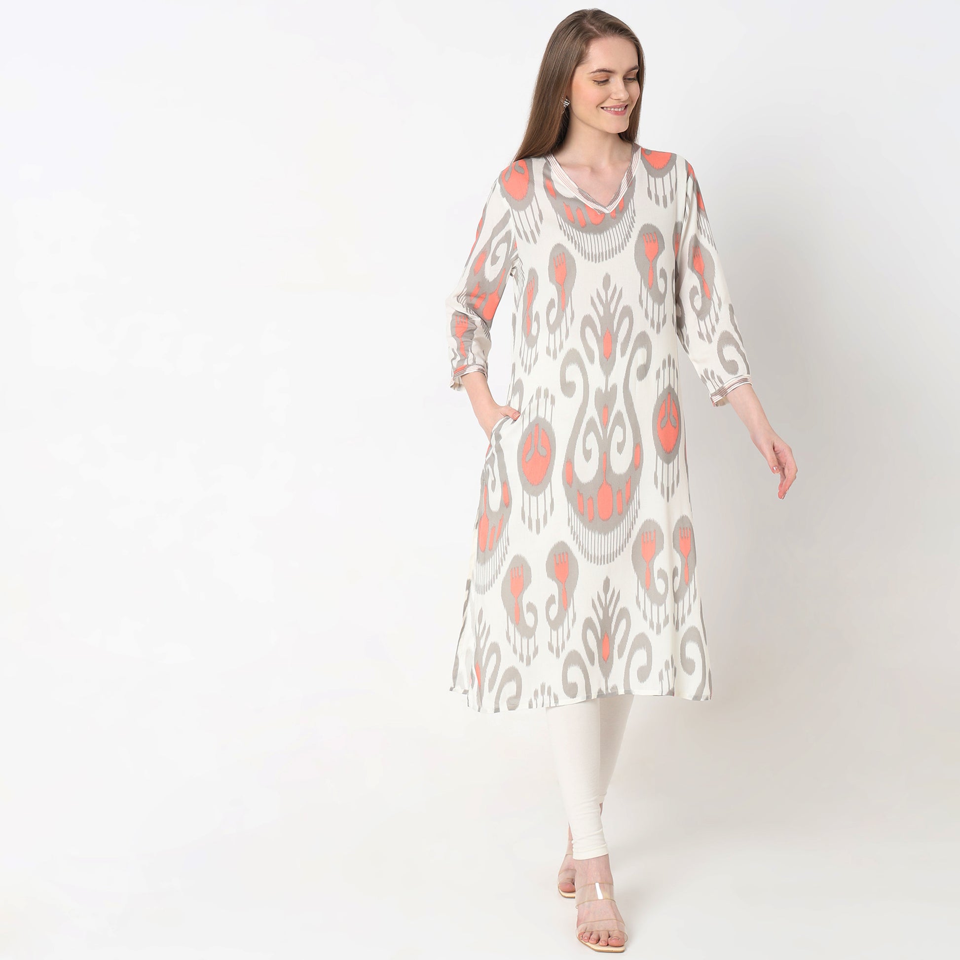 Straight Fit Printed Kurta