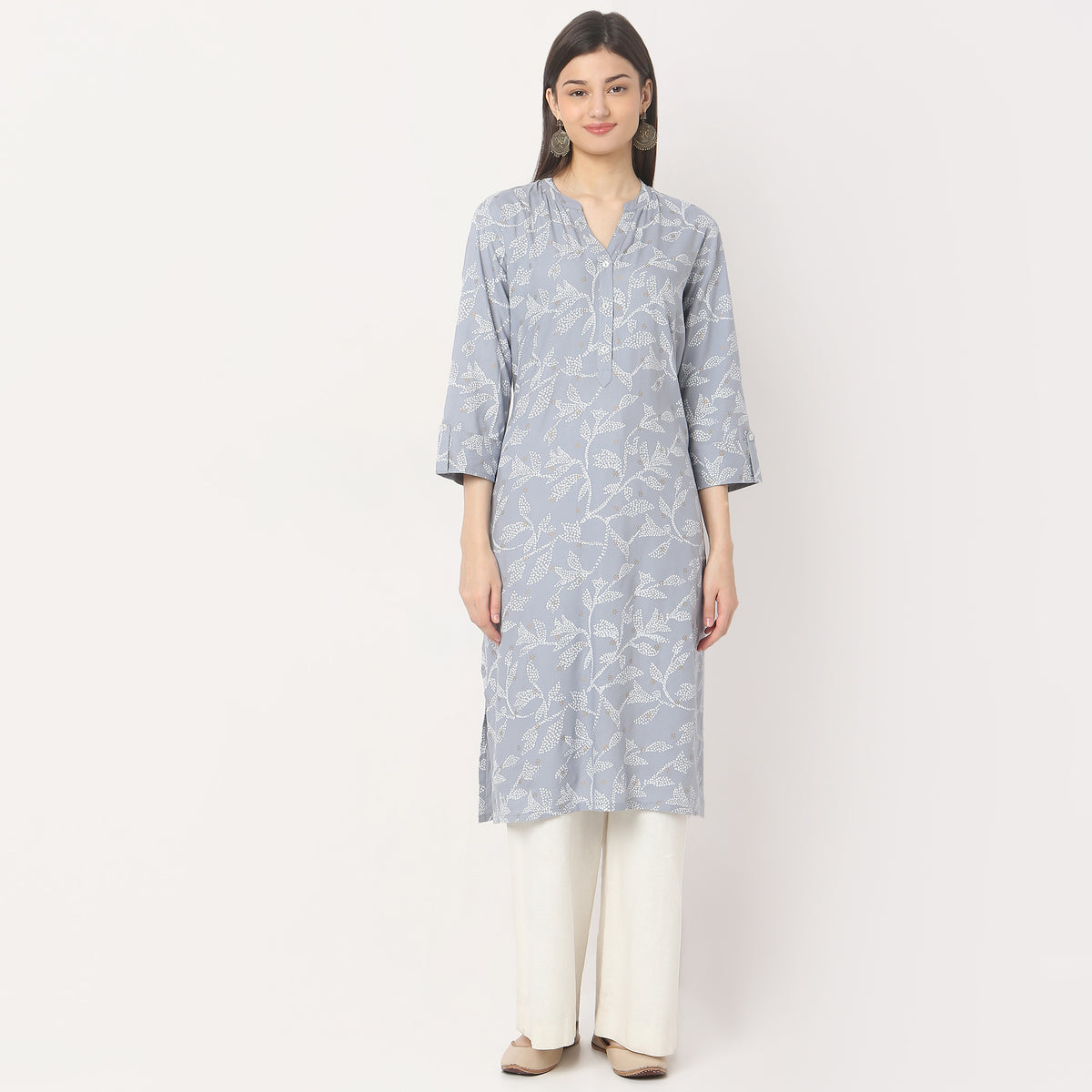 Straight Fit Printed Kurta