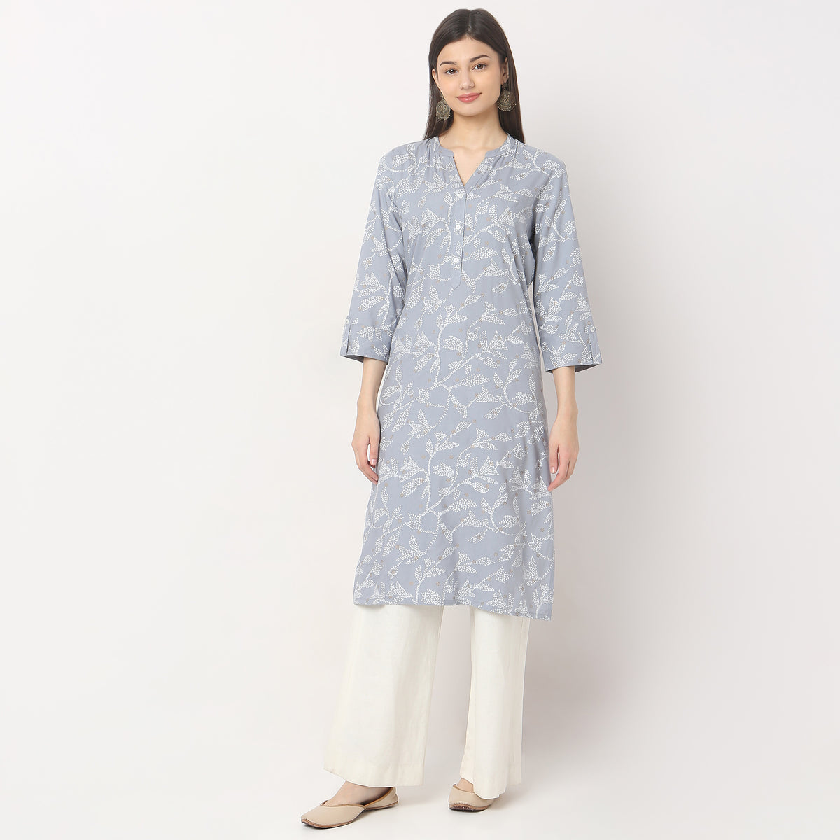 Straight Fit Printed Kurta