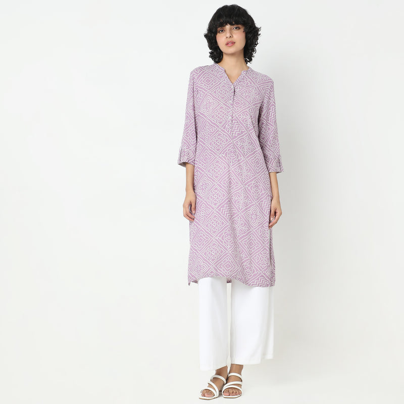 Straight Fit Printed Kurta