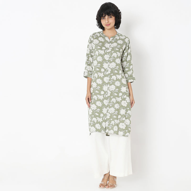 Straight Fit Printed Kurta