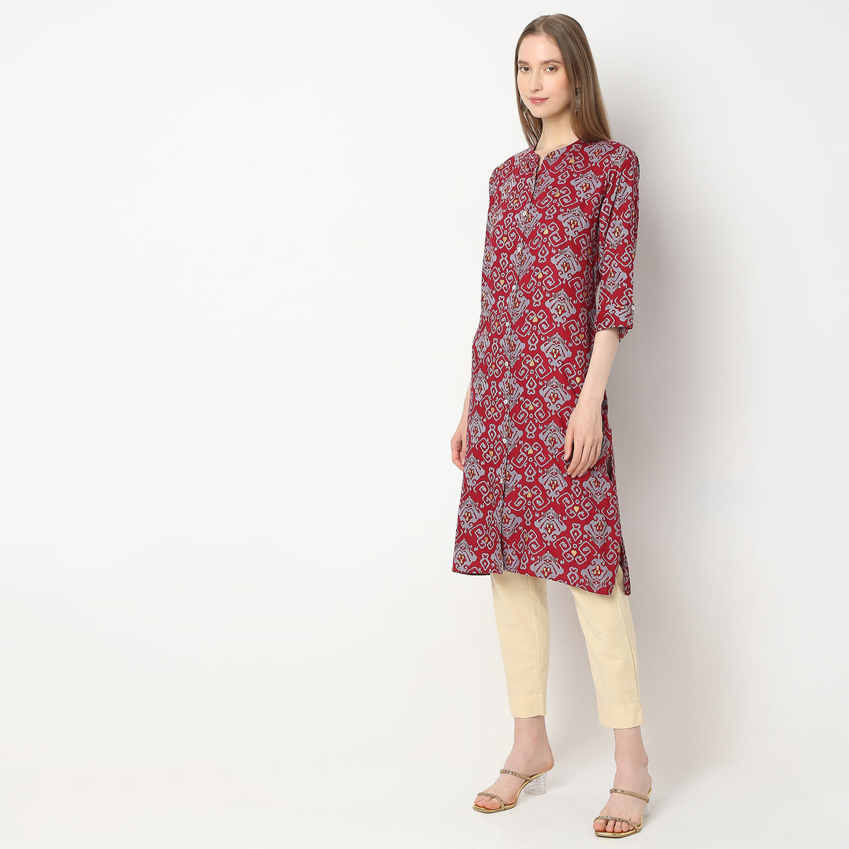 Straight Fit Printed Kurta