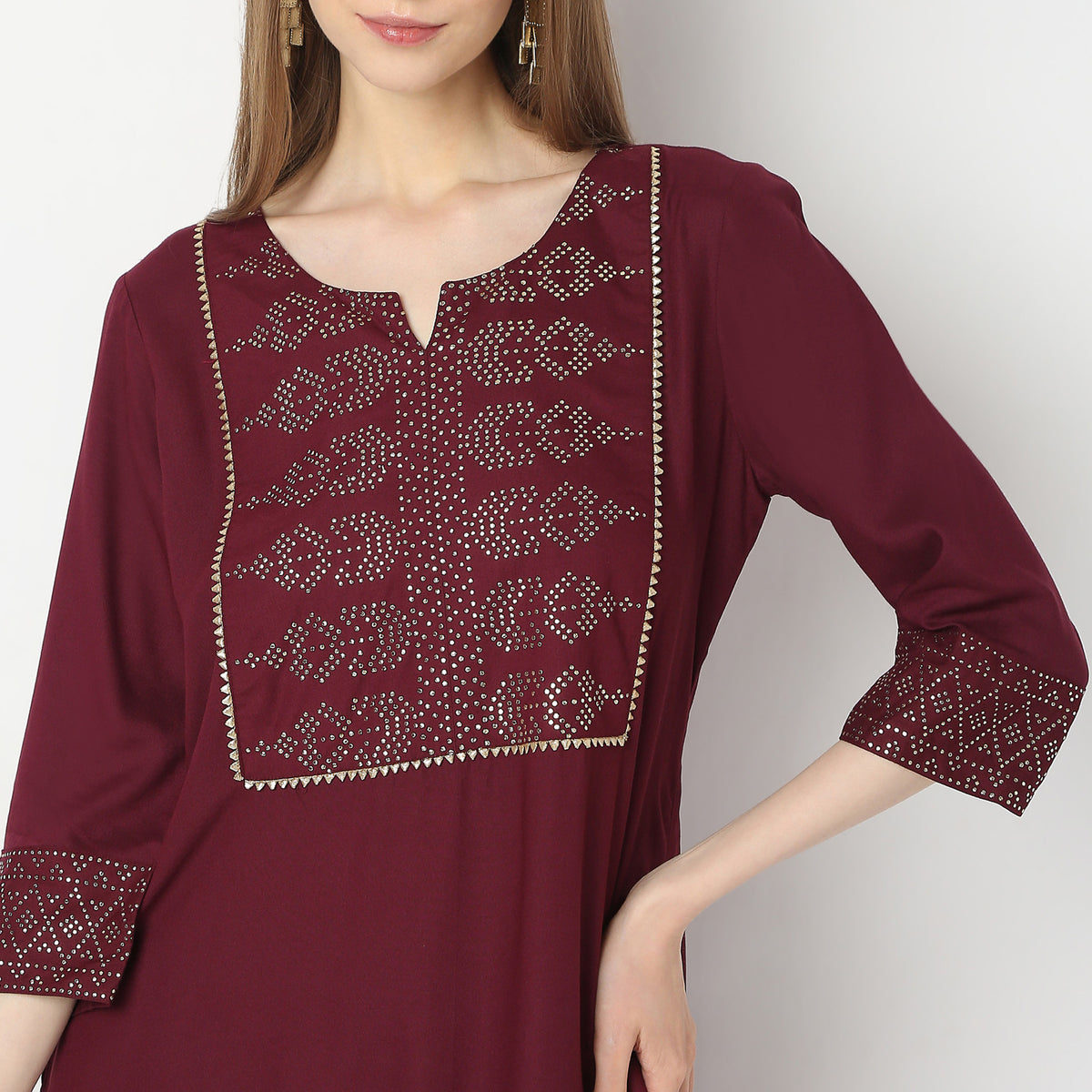 Straight Fit Solid Kurta