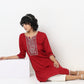Straight Fit Embroidered Kurta