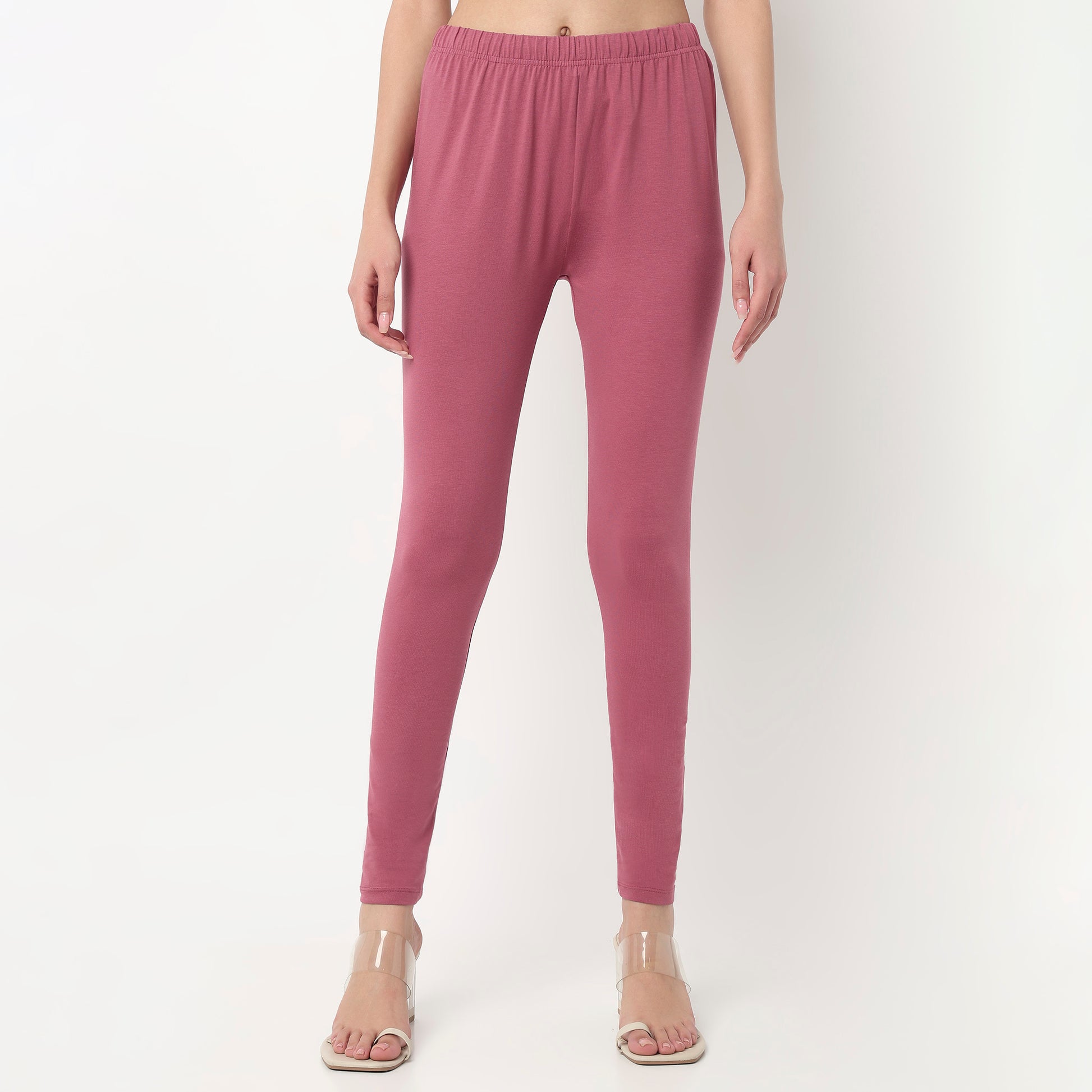 Buy Women Slim Fit Solid Ankle Length High Rise Leggings  - Style Union