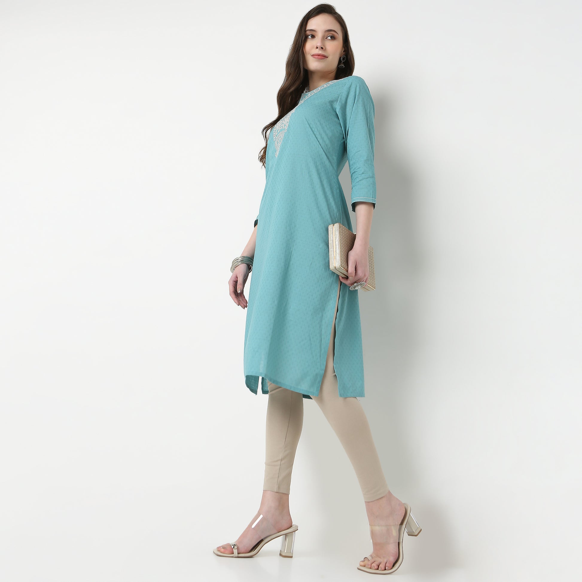 Buy Women Slim Fit Solid Ankle Length High Rise Leggings  - Style Union