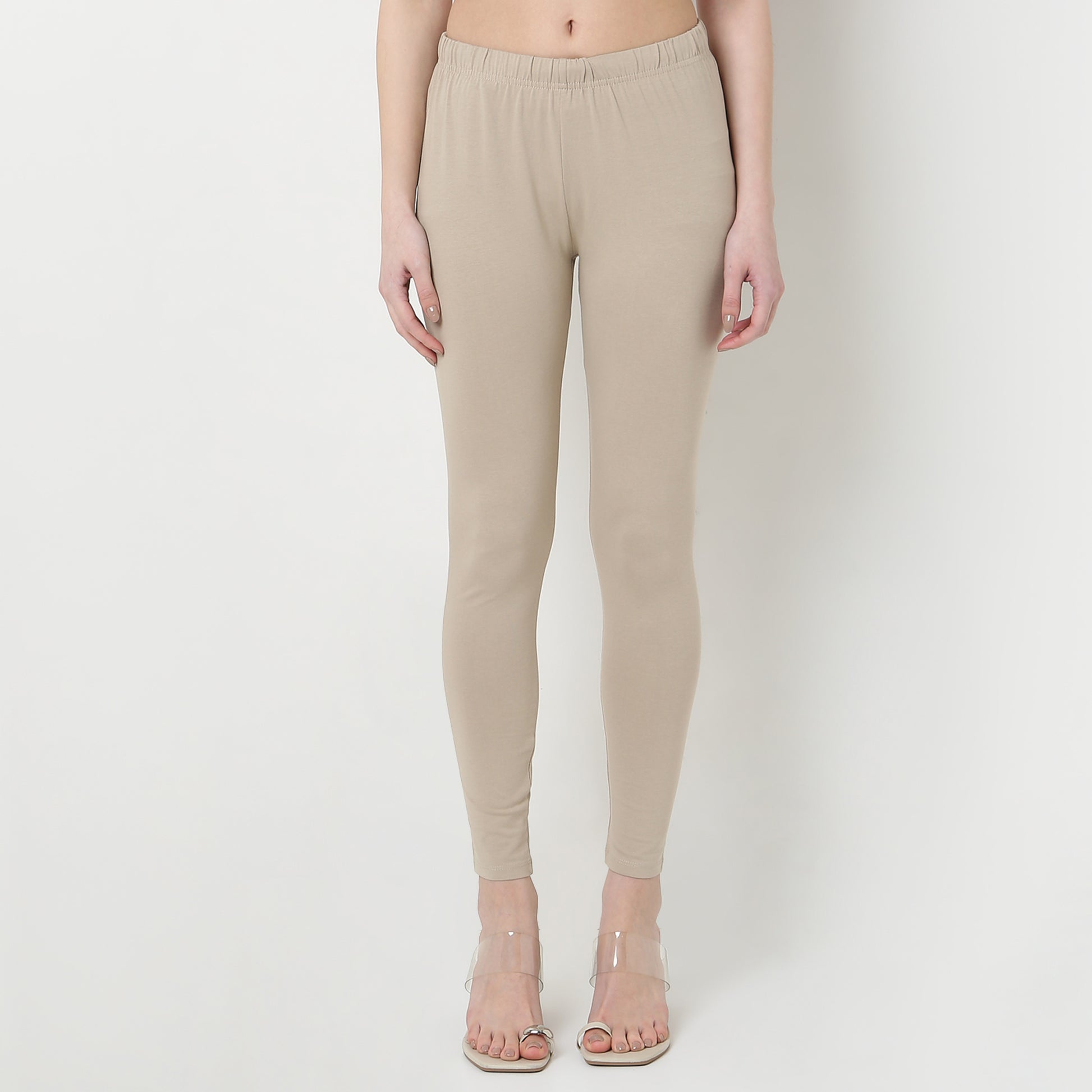 Buy Women Slim Fit Solid Ankle Length High Rise Leggings  - Style Union