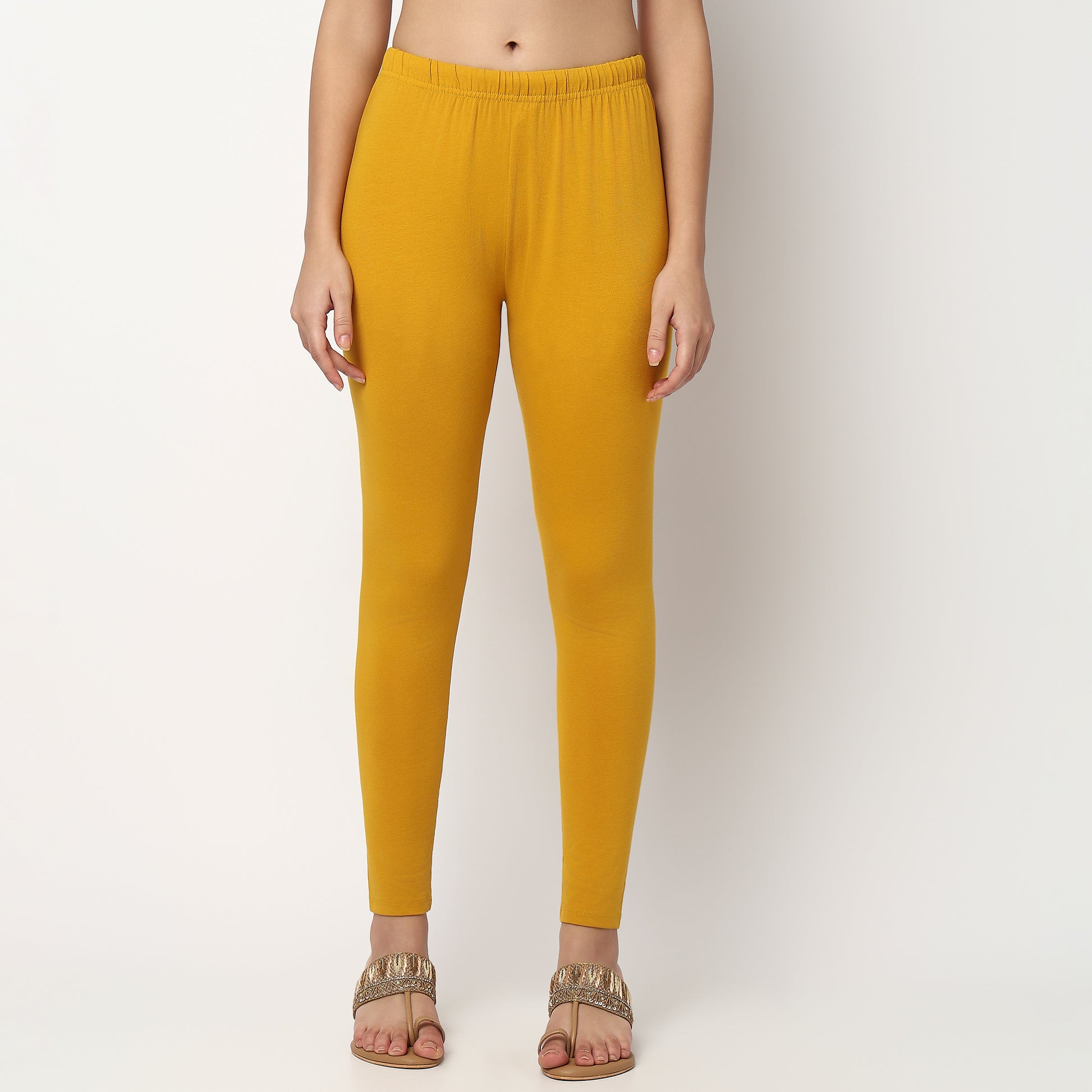 Buy Women Slim Fit Solid Ankle Length High Rise Leggings  - Style Union