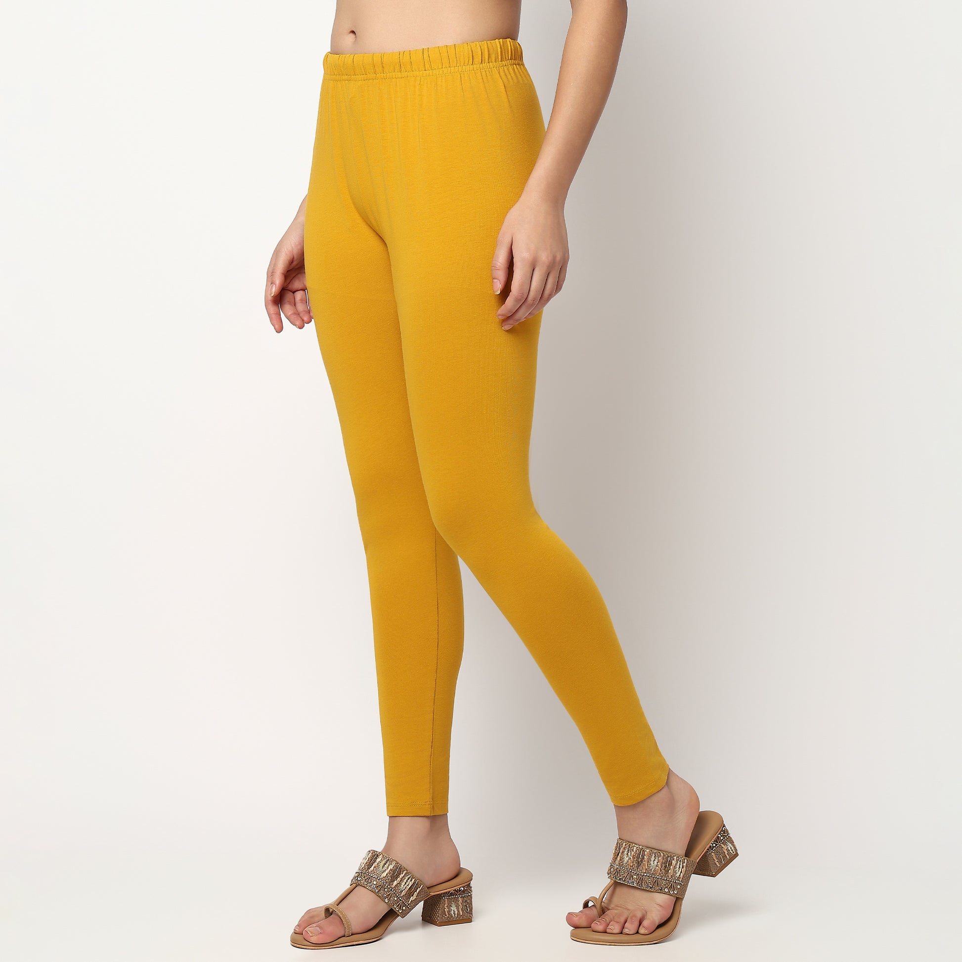 Buy Women Slim Fit Solid Ankle Length High Rise Leggings  - Style Union